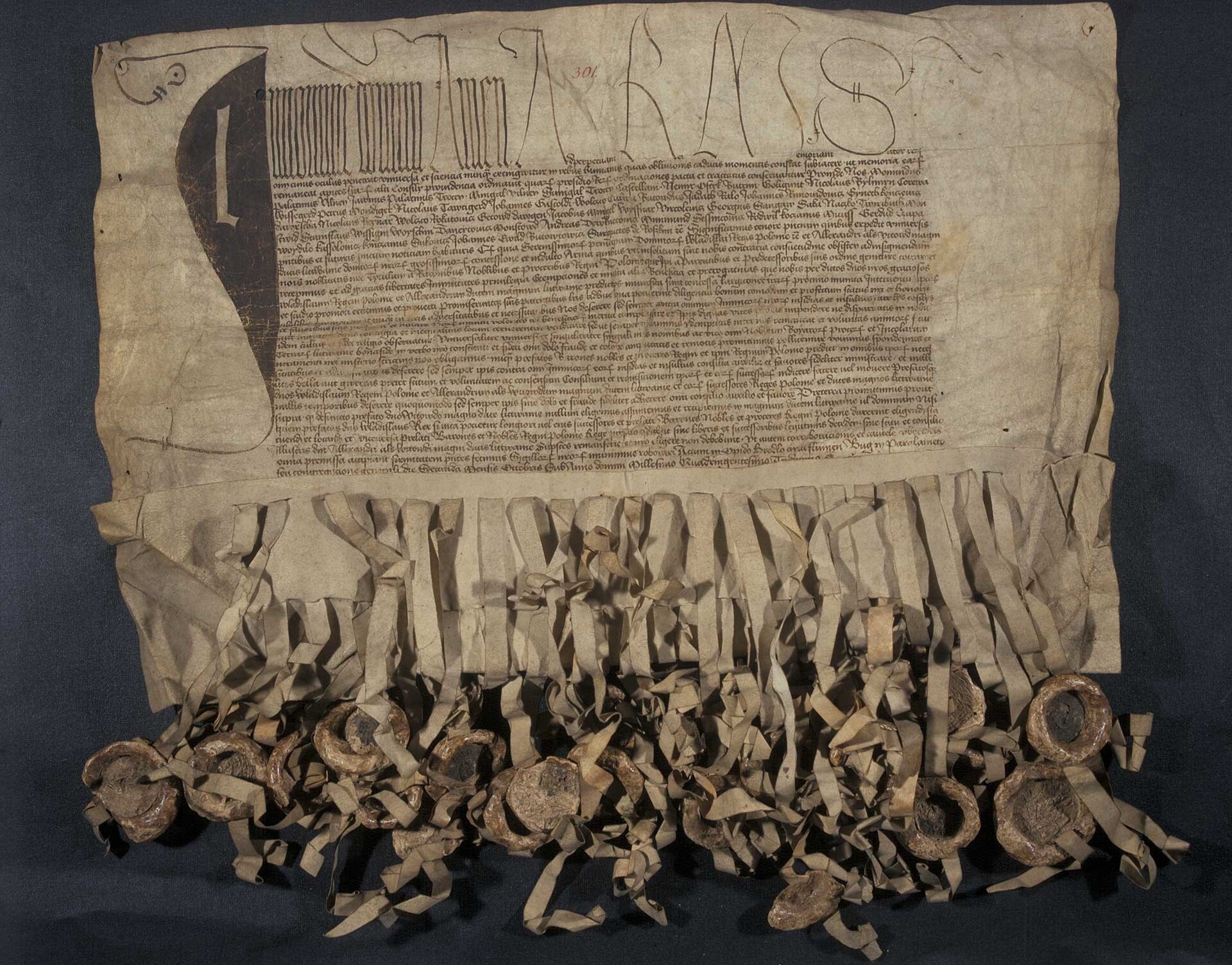  Akt Unii horodelskiej z 1413 r.; zbiory Muzeum Narodowego w Krakowie 